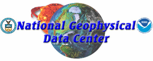 NGDC Earth/Sun Image with USDoC and NOAA Logos/links.